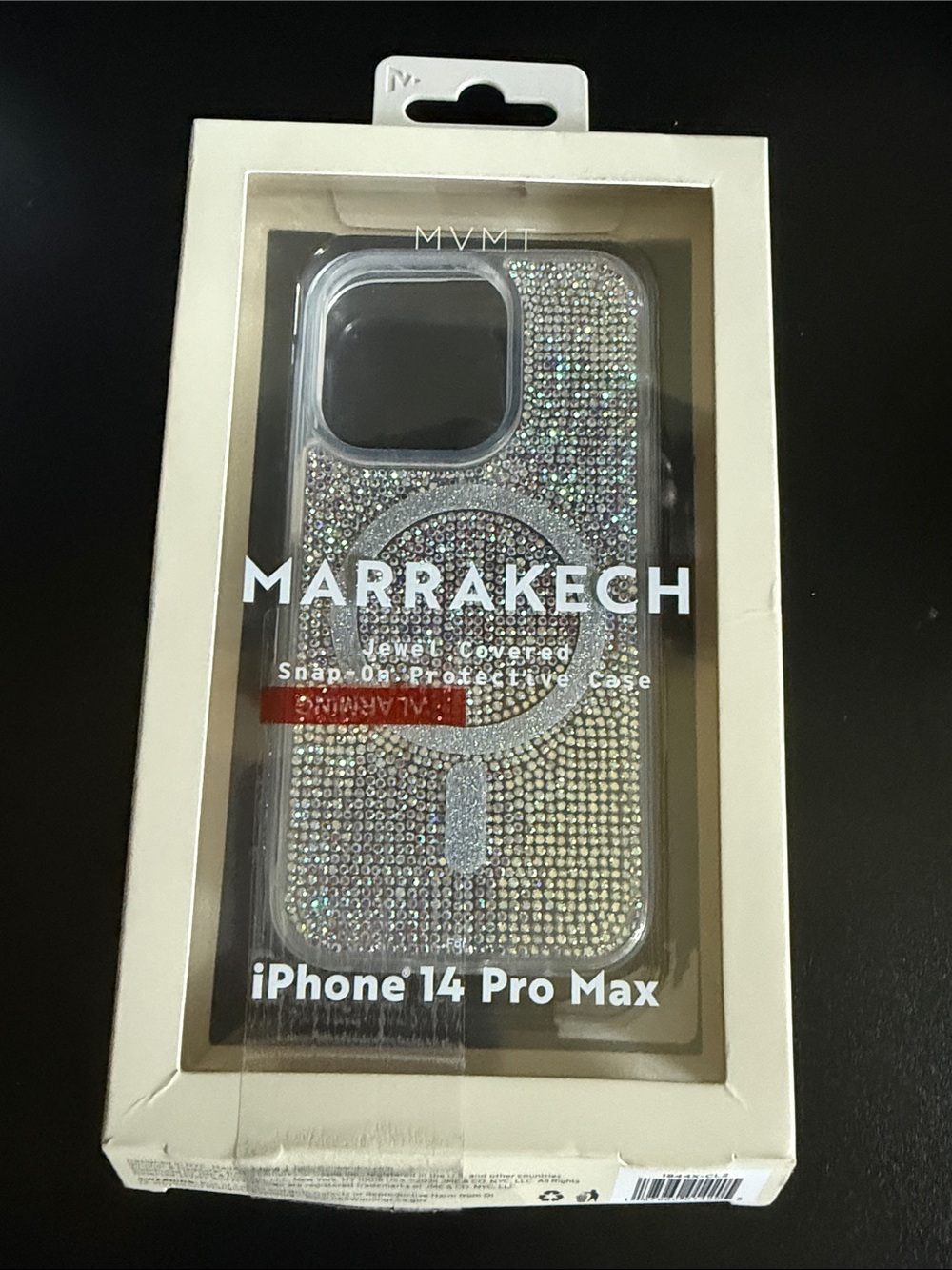 MVMT Silver Jewel-Covered iPhone 14 Pro Max Case